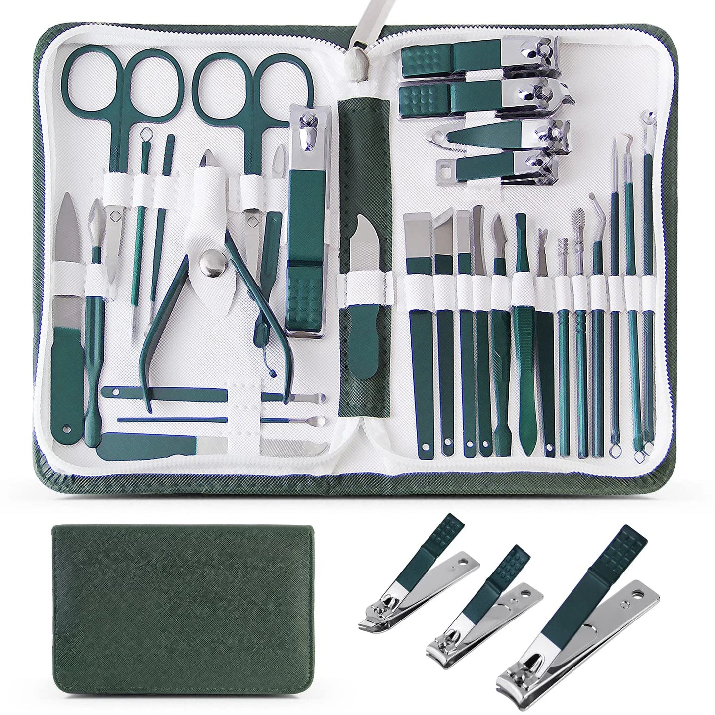 Lumara 30-Piece Nail Clippers & Grooming Kit with Travel Case