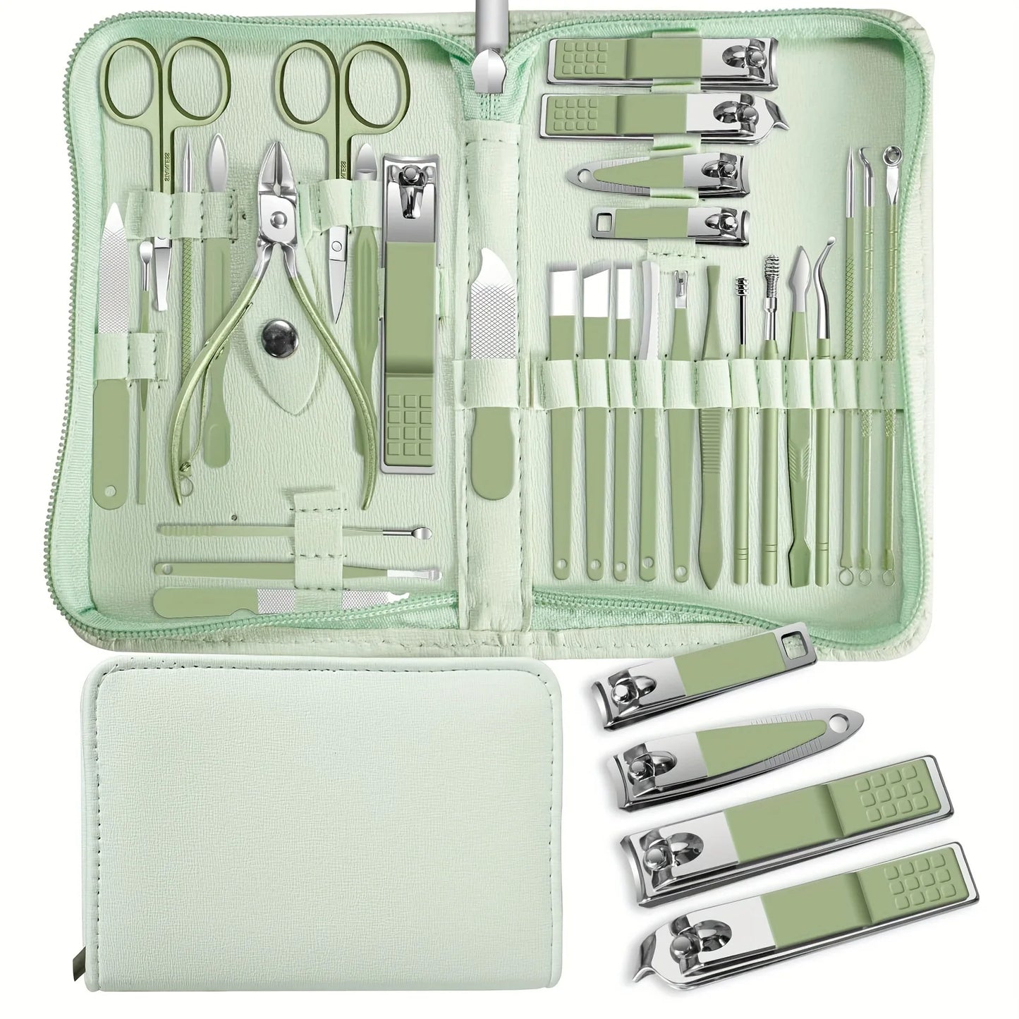 Lumara 30-Piece Nail Clippers & Grooming Kit with Travel Case