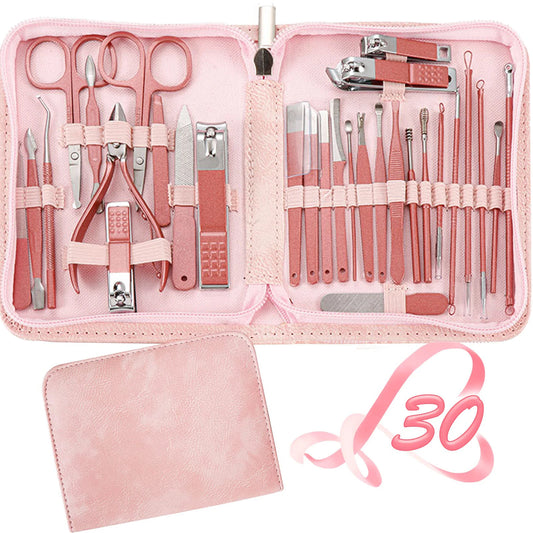 Lumara 30-Piece Nail Clippers & Grooming Kit with Travel Case